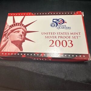 2003 U.S. Mint Silver Proof Set | 50 State Quarters | COA